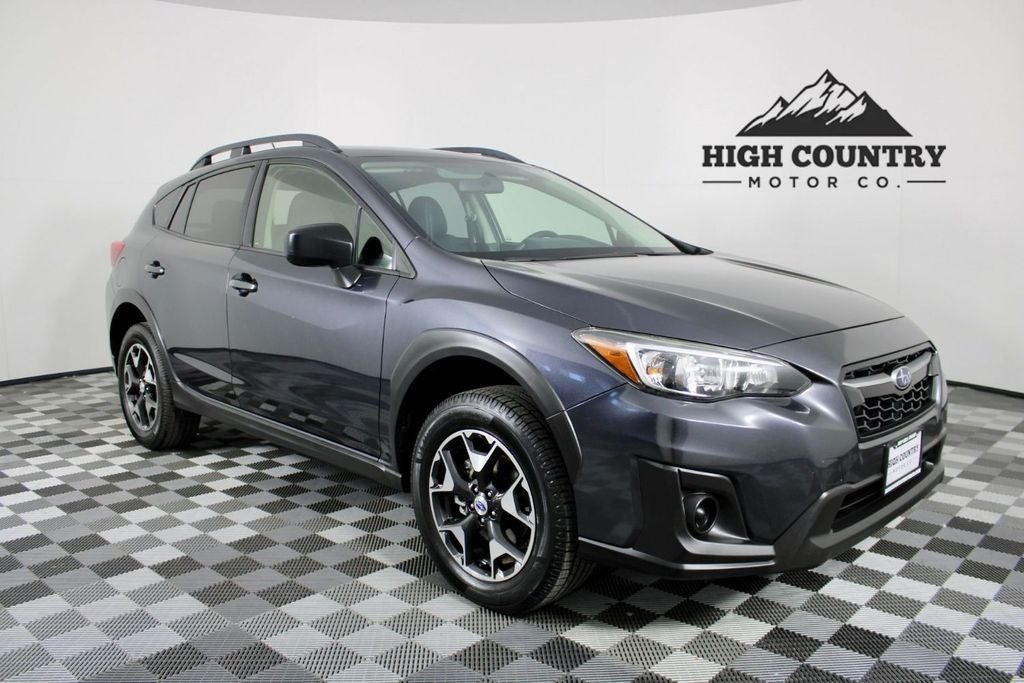 2018 Subaru Crosstrek 2.0i in Dark Gray Metallic — front three-quarter view